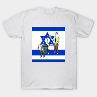 Israeli flag and dog walk T-Shirt